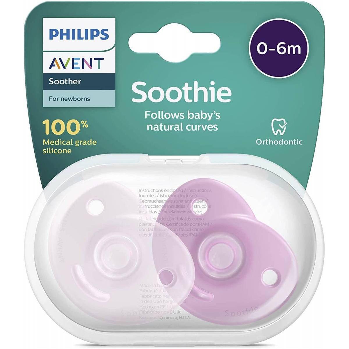 Philips Avent Soothie Soother Heart Pink 0-6m+ 2-pack - Baby Essentials