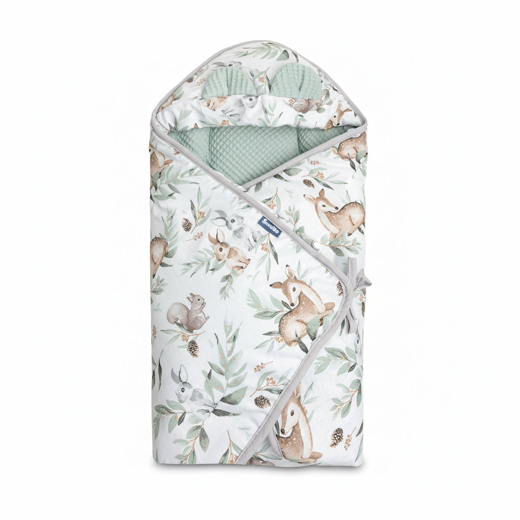 Sensillo Car Seat Swaddle - Mint Deer