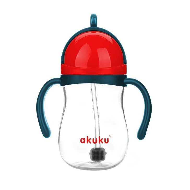Akuku Straw Cup with Weighted Straw – Blue-Red