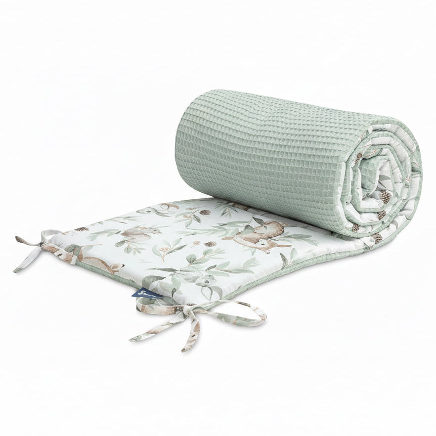 Sensillo Cotton Cot Bumper - Mint Deer
