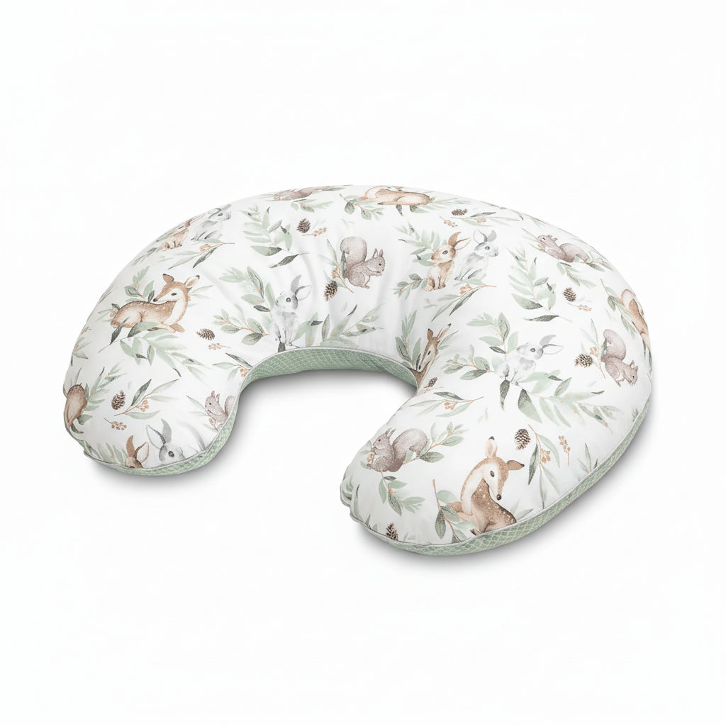 Sensillo Cotton Nursing Pillow - Mint Deer