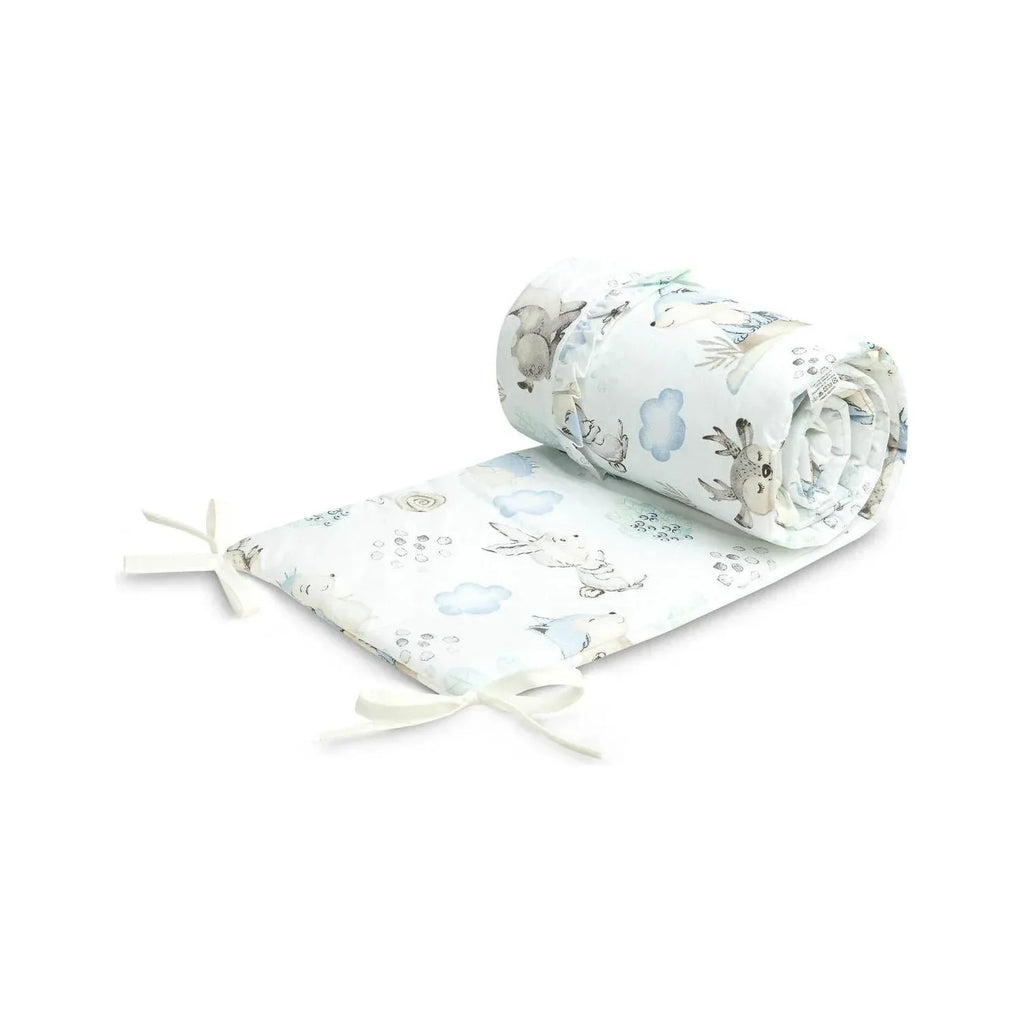 Sensillo Cot Bumper - Blue Animals - Baby Essentials