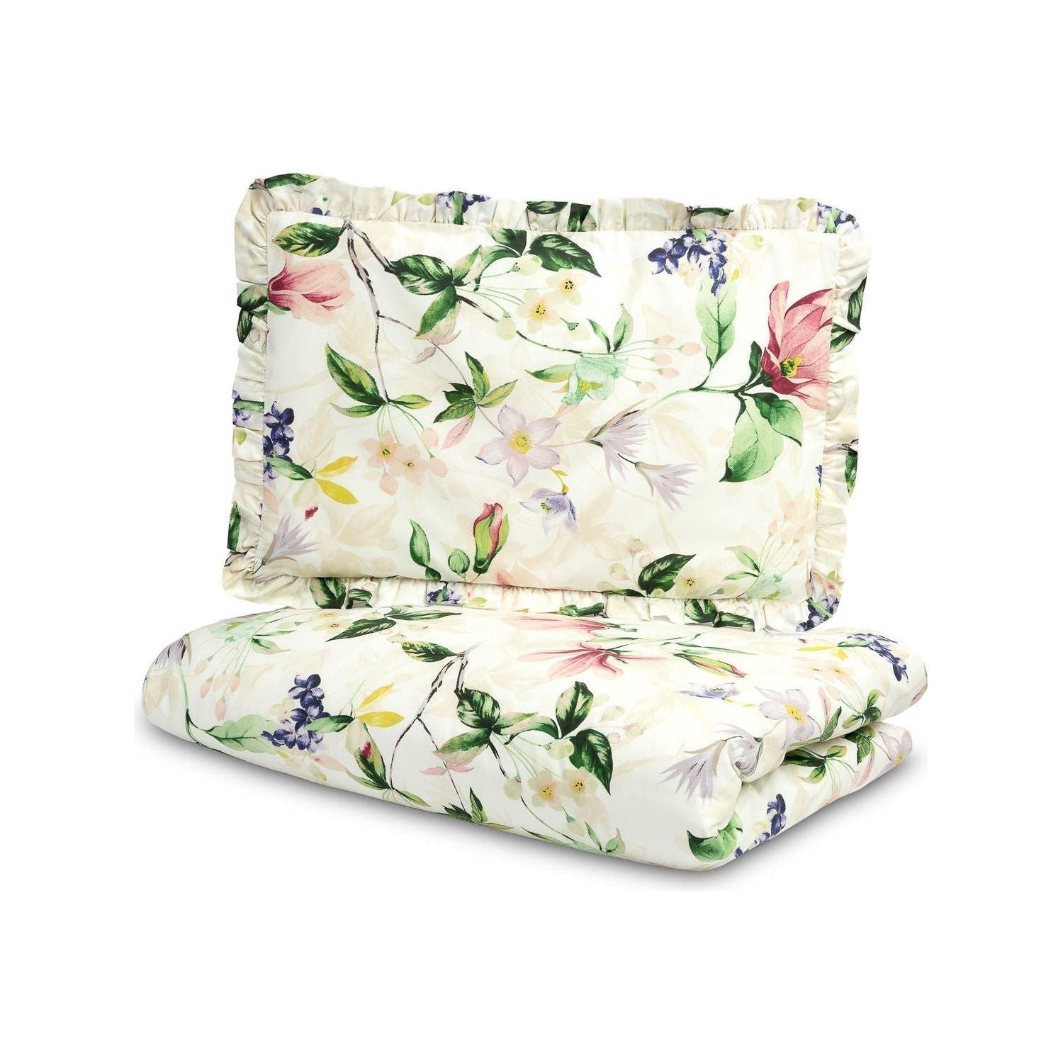 Sensillo Toddler Duvet Cover and Pillowcase Set 140x70 cm - Magnolia - Baby Essentials