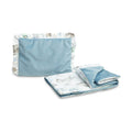 Sensillo Velvet Pram Duvet & Pillow Set - Blue Animals