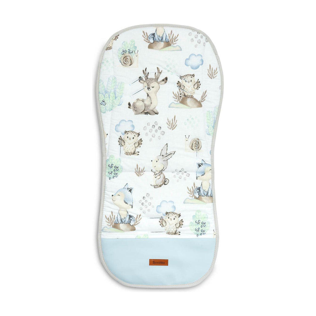 Sensillo Velvet Stroller Liner - Blue Animals