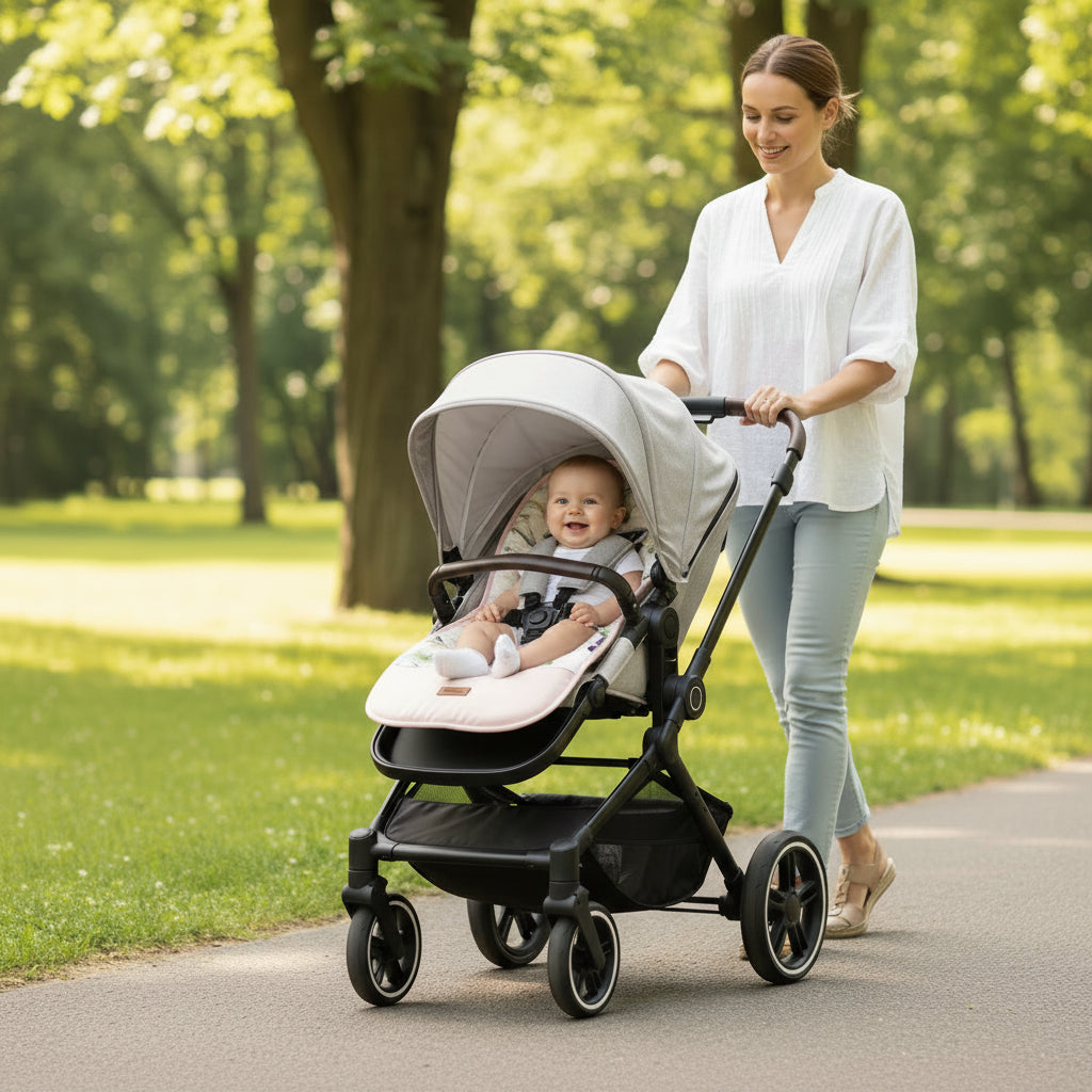 Sensillo Velvet Stroller Liner - Magnolia