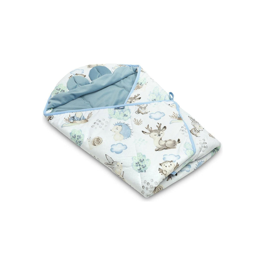 Sensillo Velvet Car Seat Swaddle XL - Blue Animals - Baby Essentials