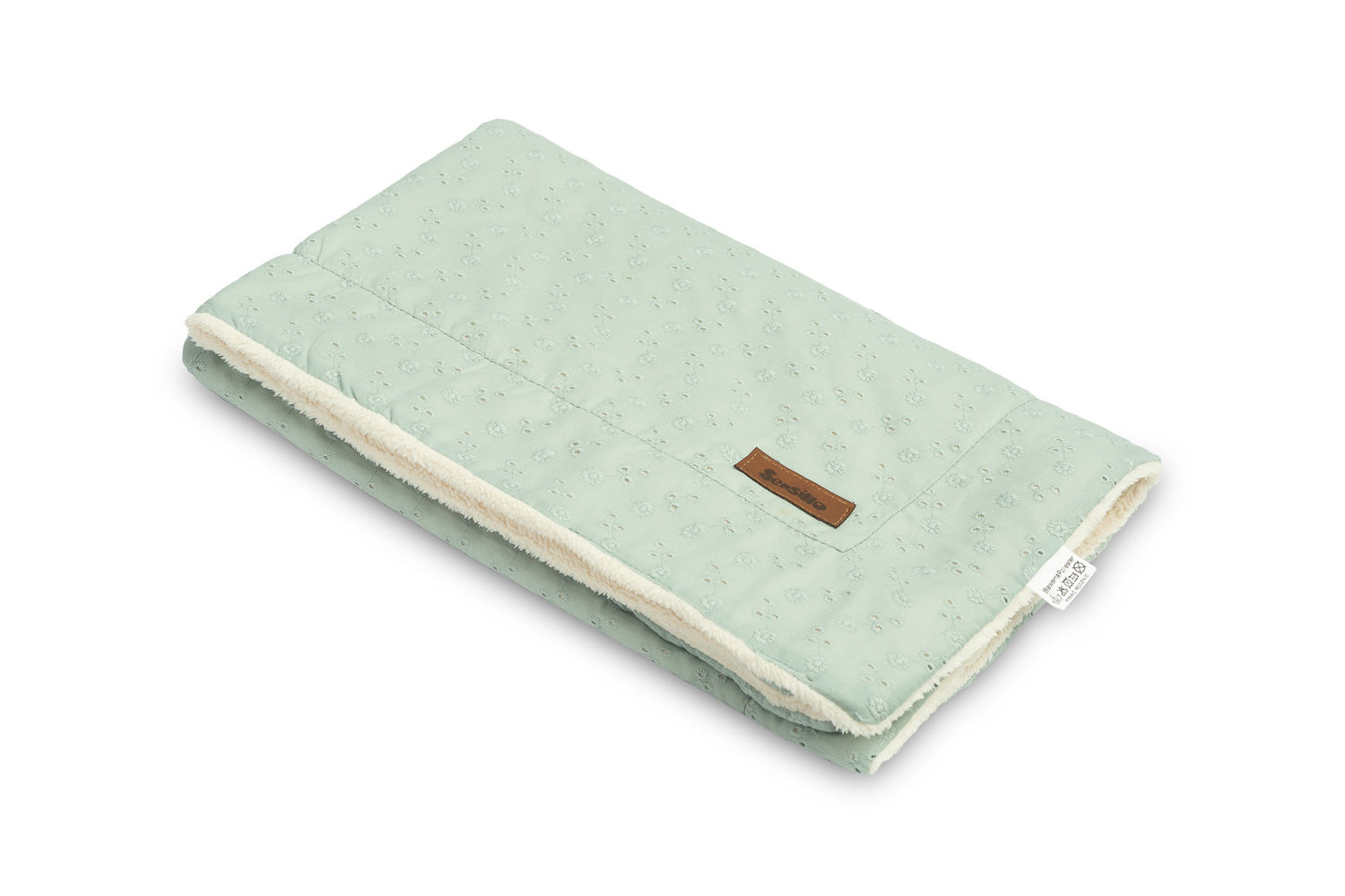 Sensillo Baby Embroidered Blanket -  Mint