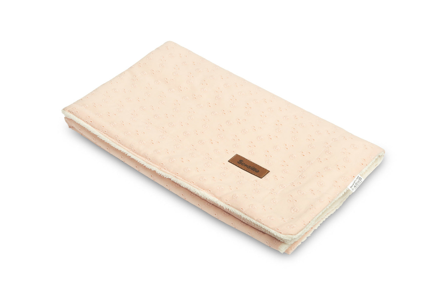 Sensillo Baby Embroidered Blanket -  Peach