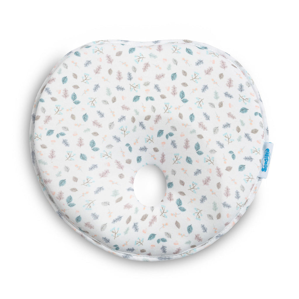 Sensillo Ergonomic Baby Head Support Pillow 0–6 Months - Leaves