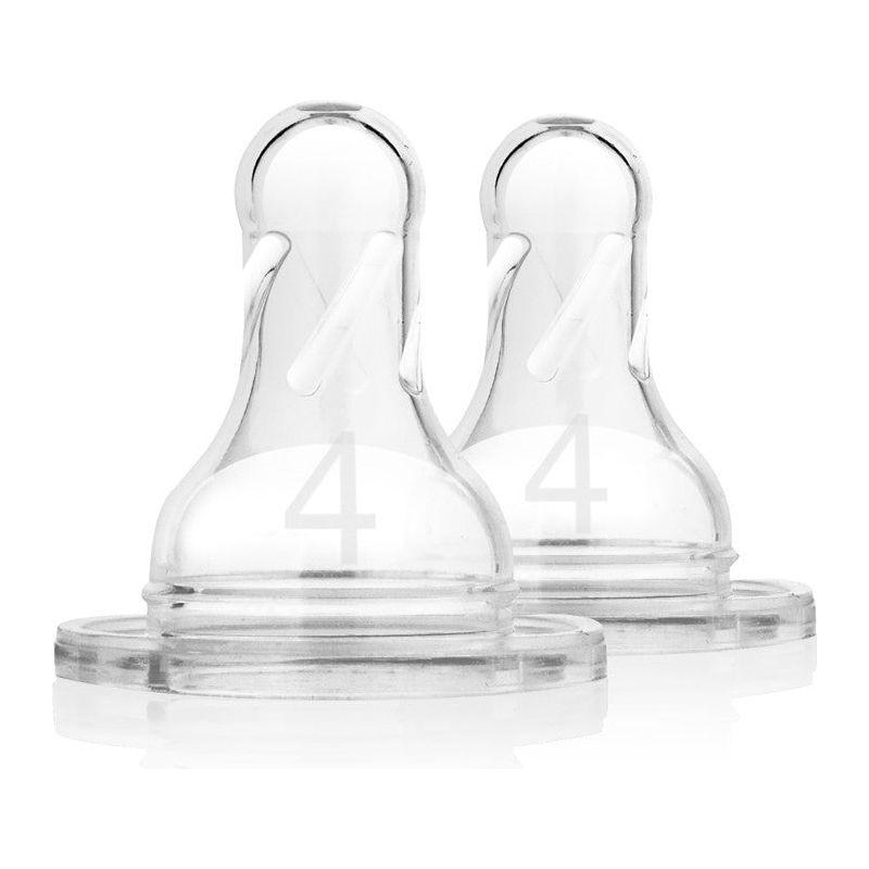 Dr. Brown’s Narrow-Neck Level 4 Natural Flow Teats 9M+ 2 Pack (BPA-Free) - Baby Essentials