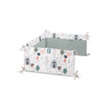 Sensillo Muslin Cot Bumper - Green Hedgehogs - Baby Essentials