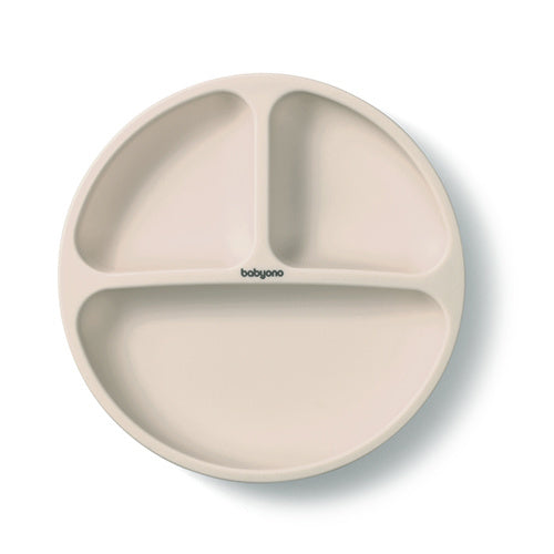 Babyono Silicone Suction Plate - Beige 6m+