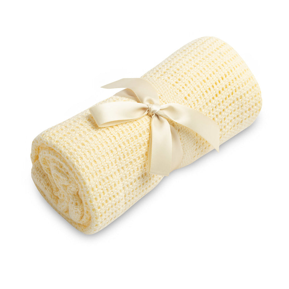Sensillo Baby Openwork Cellular Blanket 110x70 cm - Cream