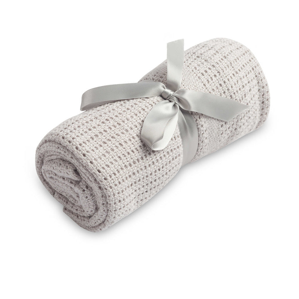 Sensillo Baby Openwork Cellular Blanket 110x70 cm -  Grey