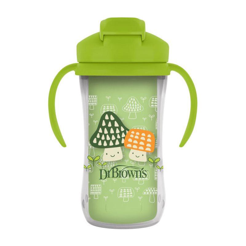Dr. Brown’s Insulated Sippy Straw Cup with Handles 300 ml – 12m+ - Green - Baby Essentials