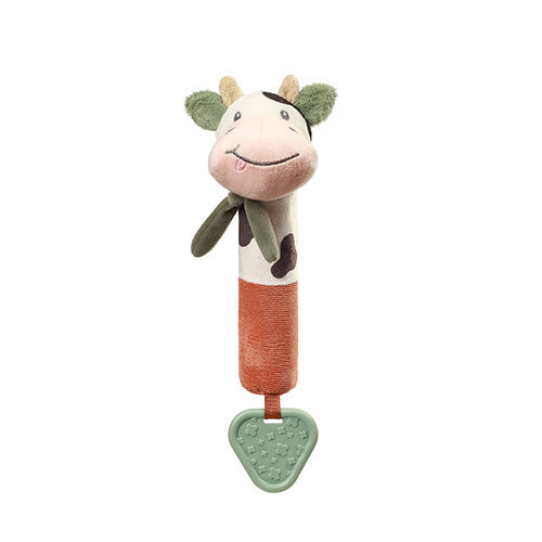 Babyono Cow Bingo Squeaker Toy with Teether 6m+